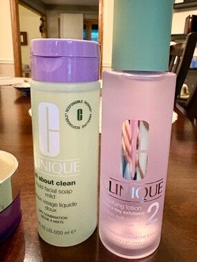 Clinique brand new large size facial cleansing lot $
